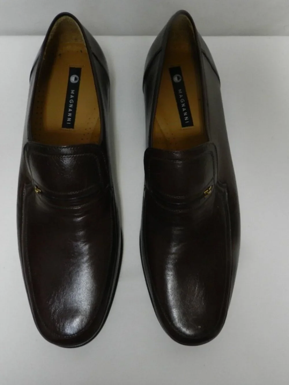 Magnanni Leather Vintage loafers slip-on brown Spain NEW Size Sz 10 M